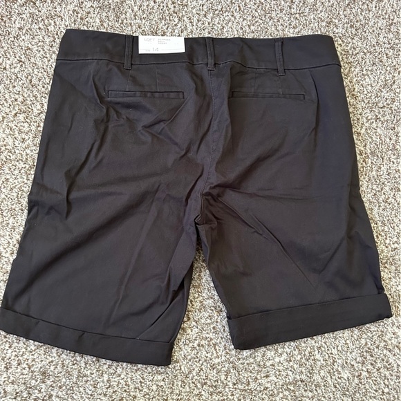 LOFT Bermuda Roll Short Black Neutral Summer Casual NWT 14 - Picture 4 of 7